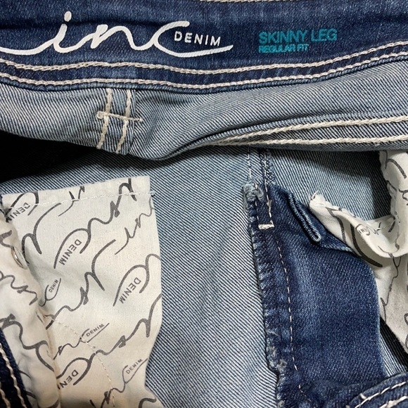 INC CLASSY RHINESTONE DENIM JEANS REGULAR FIT - Picture 14 of 15